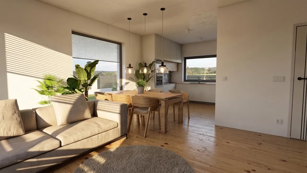 Projekt 03 – wnętrze: Salon i jadalnia